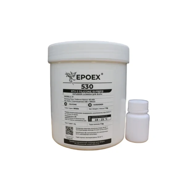 Силикон для форм EPOEX-530 RTV-2, Shore A 30, комплект 1 кг