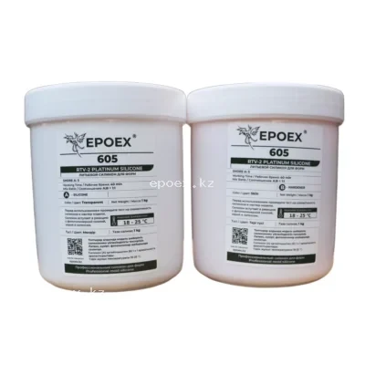 Силикон для форм EPOEX-605 RTV-2, Shore A 5, комплект 2 кг (полупрозрачный)